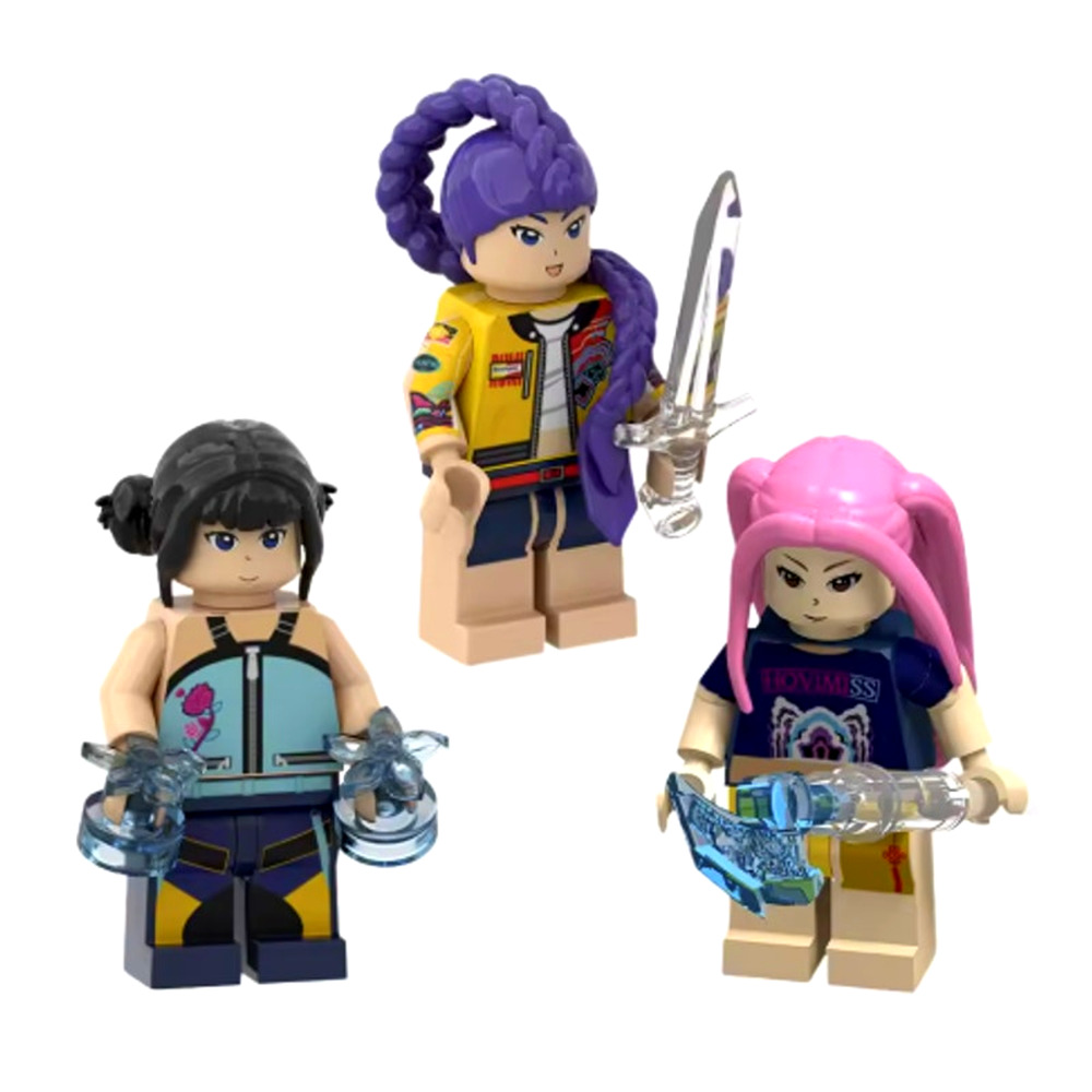 K-Pop Demon Hunters Mini Figures Toy Set of 3 Figures Rumi, Zoey, Mira - New